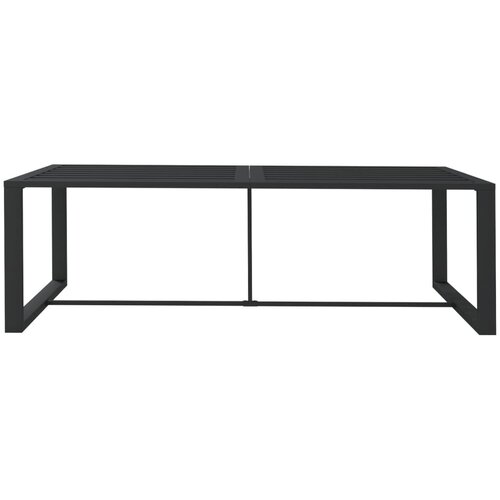  blagovaonski stol antracit 120 x 60 x 66 cm aluminijski Slike