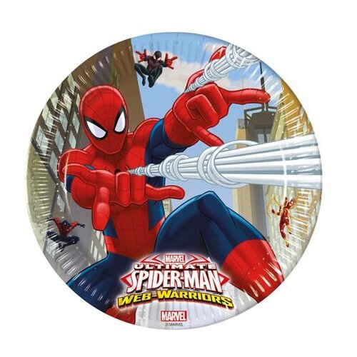  PAPIRNI TANJUR ULT.SPIDERMAN 23 CM 8/1 Slike