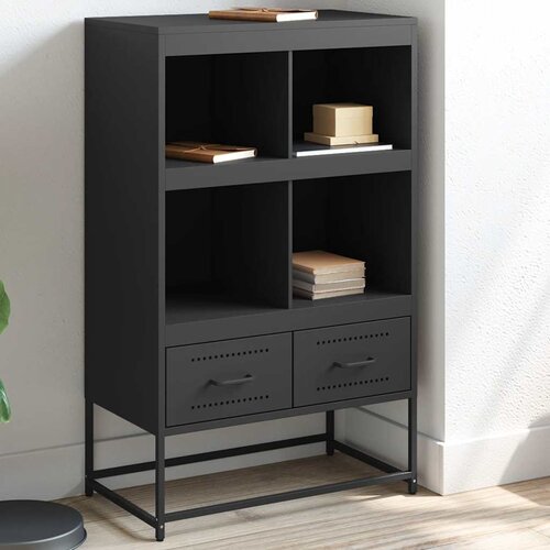  Visoka komoda crna 68x39x111,5 cm od čelika Cene