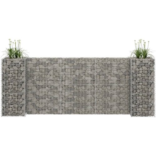 vidaXL Korito za rastline gabion H-oblike jeklo 260x40x100 cm Cene
