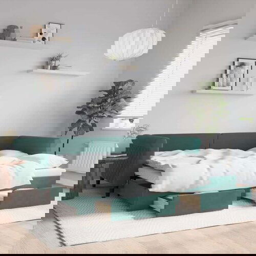  Dnevni krevet na razvlačenje tamnozeleni 90 x 200 cm bar&amp;scaron;unasti Slike