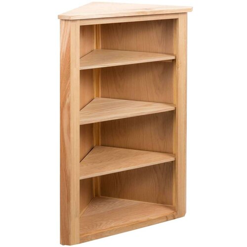vidaXL Kotna polica 59x36x100 cm trdna hrastovina Cene