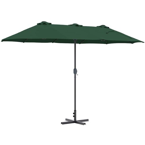  Vrtni suncobran Zelena 370 x 197 x 239 cm Poliester i aluminij Slike