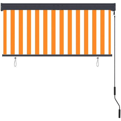  Vanjska roleta 140 x 250 cm bijelo-narančasta Slike