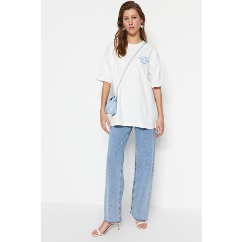Trendyol T-Shirt - Ecru - Regular fit Slike
