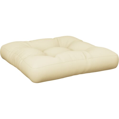 VidaXL Jastuk za palete krem 58 x 58 x 10 cm od tkanine Slike