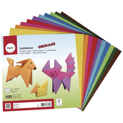 RAYHER Origami papir, 20x20cm, mešane barve, 10, (20731239) Cene