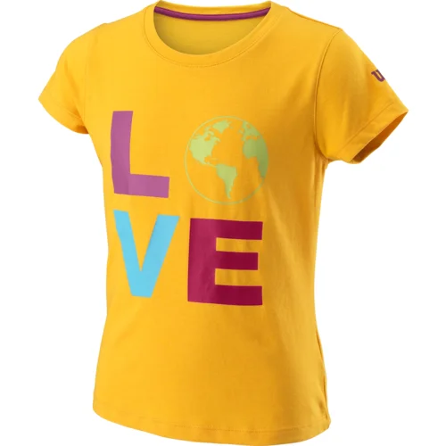 Wilson Dívčí tričko Love Earth Tech Tee G Saffron L