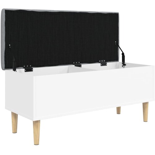  Klupa za pohranu bijela 102x42x46 cm od konstruiranog drva Slike