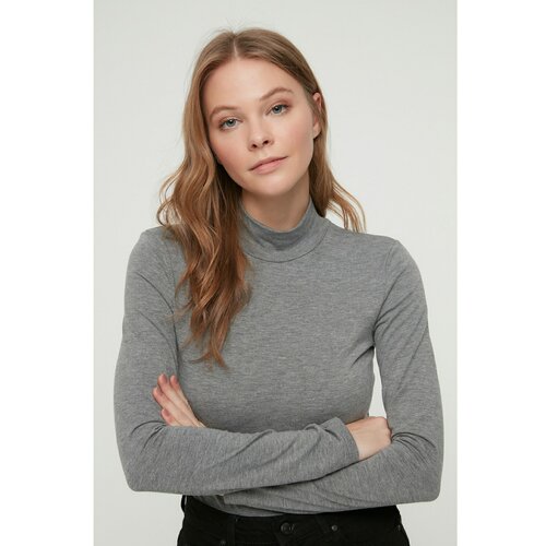 Trendyol Anthracite Stand Collar Knitted Body Slike
