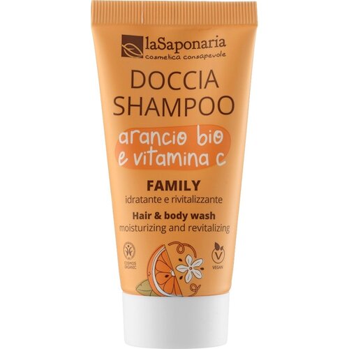 La Saponaria Družinski šampon in gel za prhanje 2v1, organska pomaranča in vitamin C - 30 ml Cene