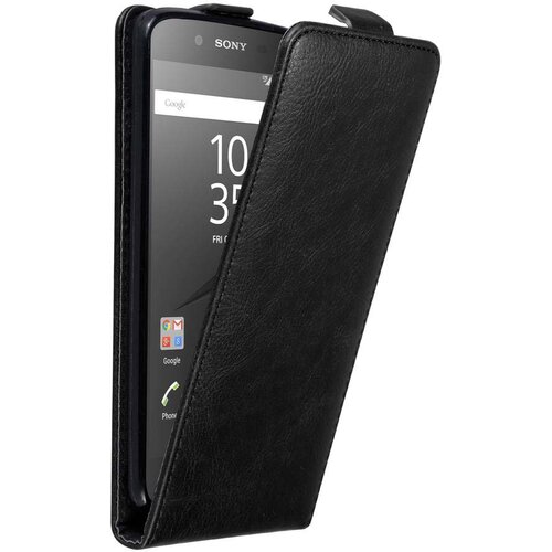 Cadorabo Ohišje, združljivo z Sony Xperia Z5 v nočna črna - Zaščitni ovitek v obliki flipa z magnetnim zapiranjem, (20559034) Cene