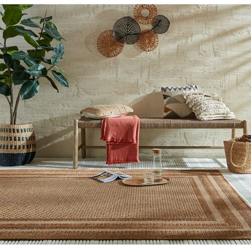 Flair Rugs notranja in zunanja preproga v naravni barvi 200x290 cm layla border &amp;ndash; Slike