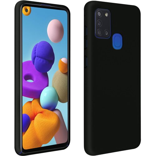 AVIZAR Ovitek za Samsung A21s iz poltrdnega silikona z mehkim zakljuckom - crn, (20719626) Cene