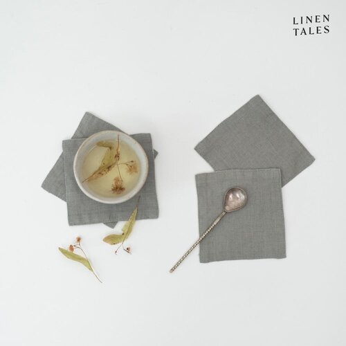 Linen Tales Kaki zeleni tekstilni podstavki za kozarce v kompletu 4 ks Khaki – Cene