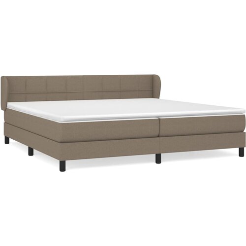 vidaXL Box spring postelja z vzmetnico taupe 200x200 cm blago, (20999190) Cene