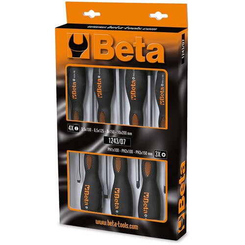 Beta Set odvijača ravni i krstasti ojačani za udaranje 7/1 Cene