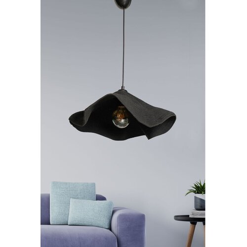 VISILICA ECRU crna, metal/ pamuk, promjer 44 cm, visina 54 cm, E27 60 W Slike
