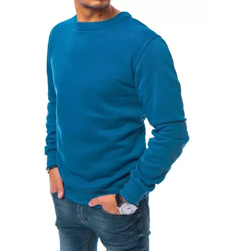 DStreet Bluza męska gładka niebieska BX4983 Cene