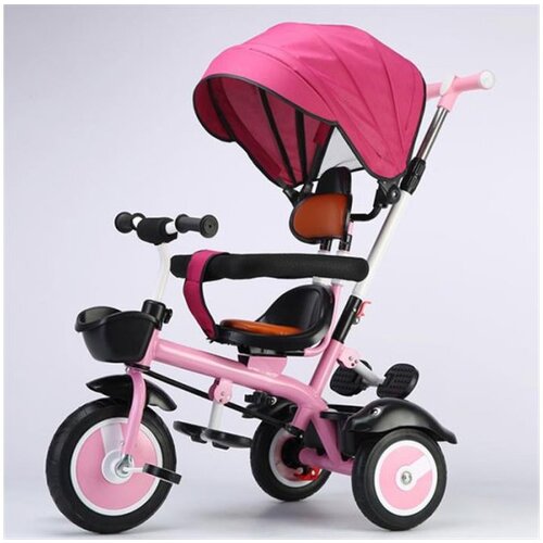 Playtime dečiji tricikl little 449 sa tendom i ručicom za guranje roze Cene