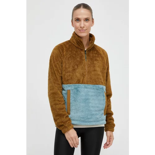 Marmot Športni pulover Homestead Fleece ženski, rjava barva