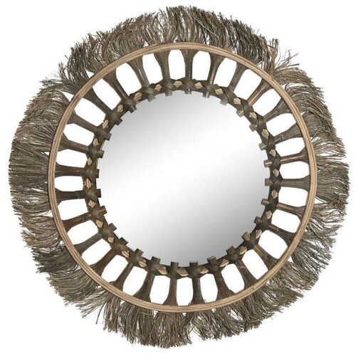  Zidno ogledalo Home ESPRIT Prirodno Tropsko 60 x 2 5 x 60 cm Cene