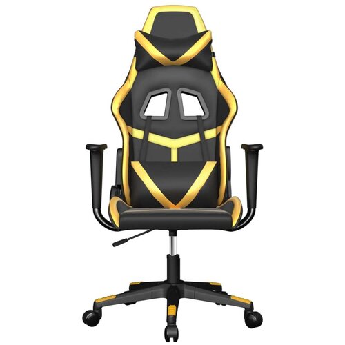 vidaXL Gaming stol črno in zlato umetno usnje Cene