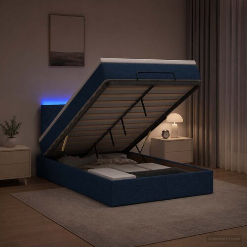  od pjene s madracem i LED-om Plava 120 x 190 cm Tkanina Cene