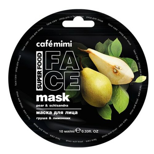 CafeMimi maska za lice sa voćem CAFÉ mimi - kruška i šisandra super food 10ml Slike
