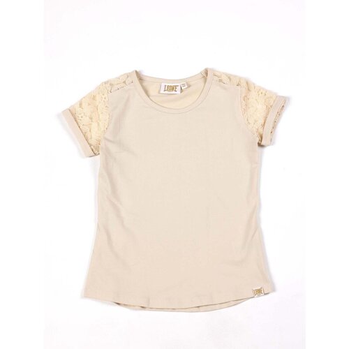 Leone 1947 Majice s kratkimi rokavi Girl T-Shirt Short Sleeves Lace Siva Cene
