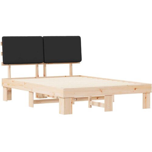  Krevetni okvir s tapiciranim uzglavljem Crna 150 x 200 cm Slike