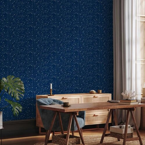  Tapeta - Cosmic Inspirations - Pattern with Stars and Constellations on a Dark Background. 49x1000 Samoljepljiva Slike