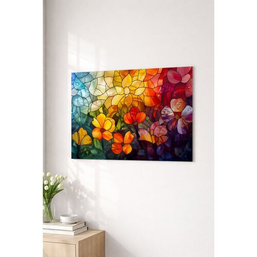 WALLXPERT Artmtlpnt6-2840 Multicolor Decorative Metal Painting Cene