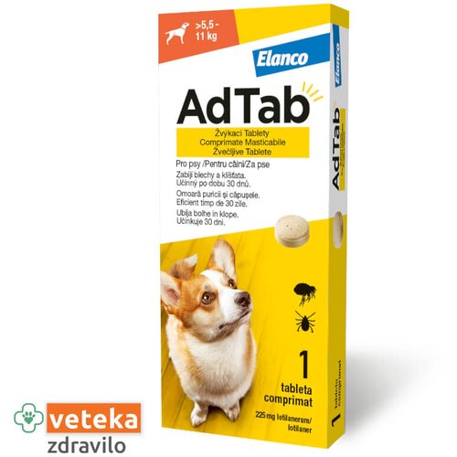 AdTab tableta proti zajedalcem za pse, 5.5-11kg/225mg Cene