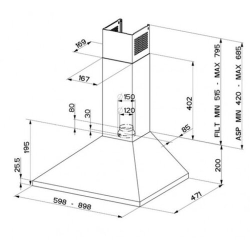 Faber Napa Value PB BK A60 (430m3/h) 320.0557.543 Cijene