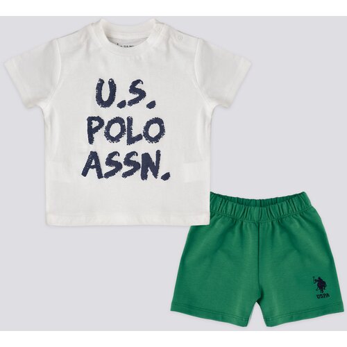 U.S. Polo Assn. Komplet za bebe USB1822, Belo-zeleni Cene