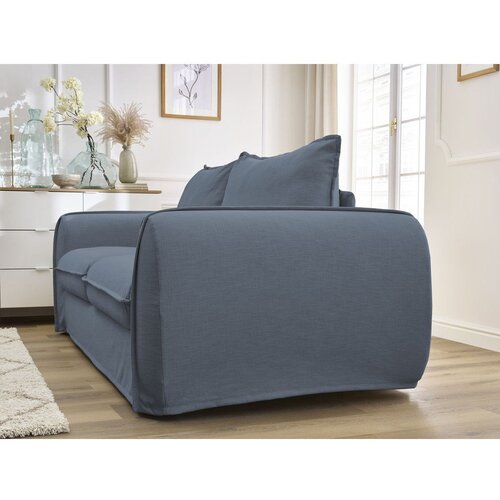 Bobochic Paris Modra sedežna garnitura za spanje/raztegljiva 216 cm Archimede &amp;ndash; Slike