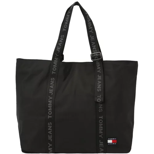 Tommy Jeans Nakupovalna torba 'Essential' kamen / ognjeno rdeča / črna / bela