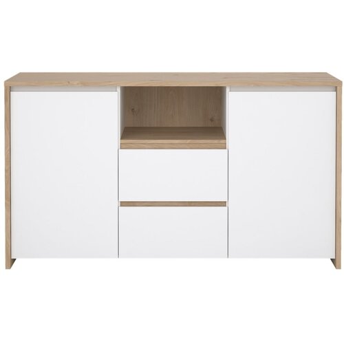 Tvilum Bijela/u prirodnoj boji komoda u dekoru hrasta 149x84x48 cm Next – Cijene