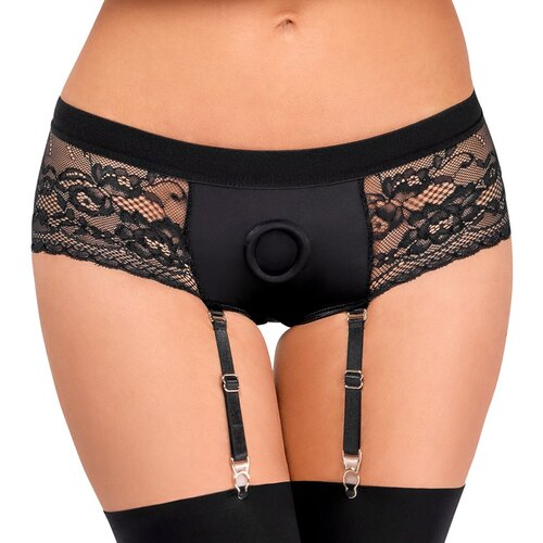 Bad Kitty Strap-On Lace Panties with Suspender 2493608 Black M Slike