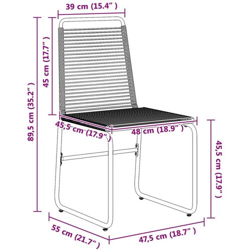  Vrtne stolice 2 pcs Crna 48 x 55 x 89 5 cm Ratan Slike