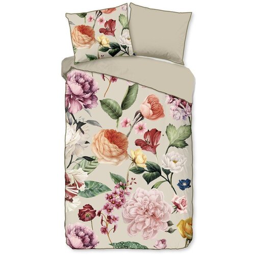 Descanso Bež posteljina za krevet za jednu osobu/za produženi krevet od pamučnog satena 140x220 cm Fiori &amp;ndash; Slike