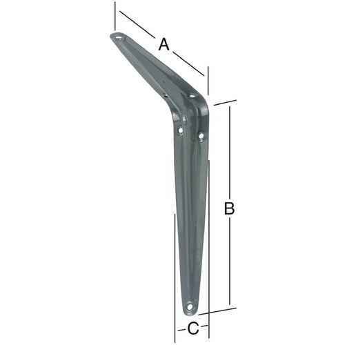 STABILIT Konzola od čeličnog lima (D x Š x V: 300 x 44 x 350 mm, Opteretivost: 40 kg, Čelik, Sive boje) Cijene