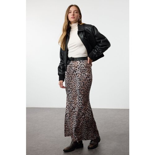 Trendyol Brown*001 Body-Sit Fish Shape Flexible Skirt Slike