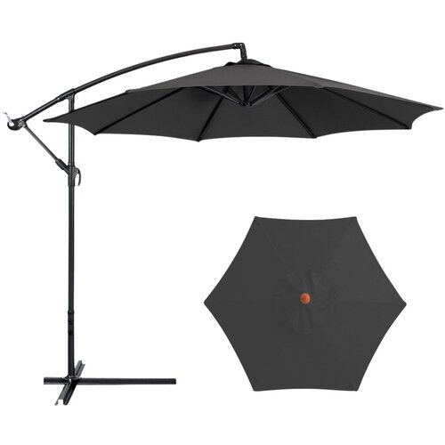 Lean Toys Stranski vrtni senčnik z nastavljivim nagibom 350 x 250 cm antracit Slike