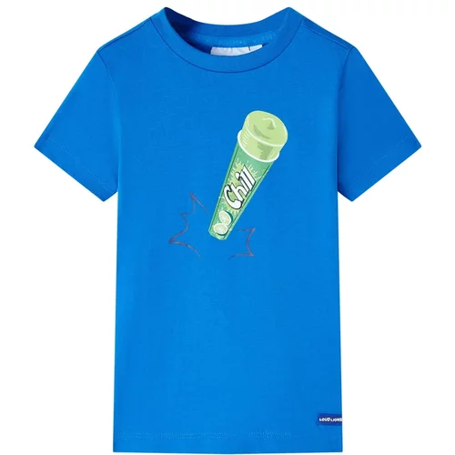 vidaXL Otroška majica s kratkimi rokavi modra 104