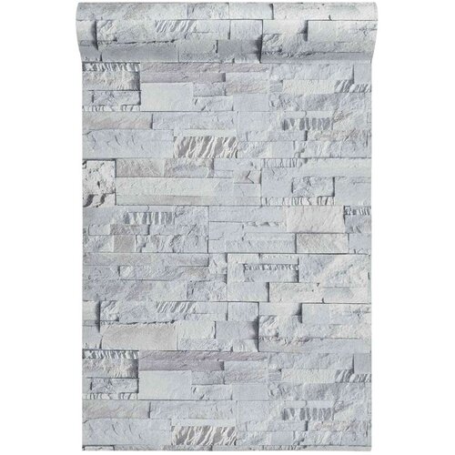  3D tapeta kamena Svjetlosiva 10 x 0 53 m N woven tkanina - Svjetlosiva Slike