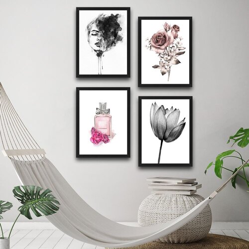 Wallity dekorativna slika u okviru (4 komada) parfume set Slike