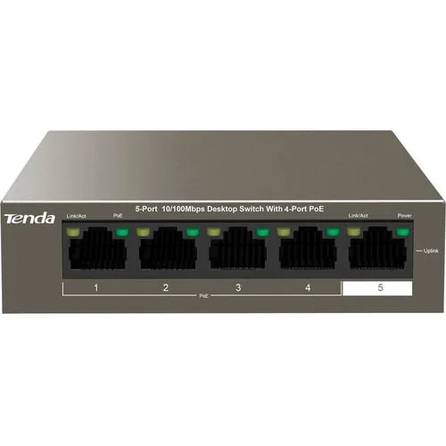 Tenda DESKTOP SWITCH+POE TEF1105P-4-63W