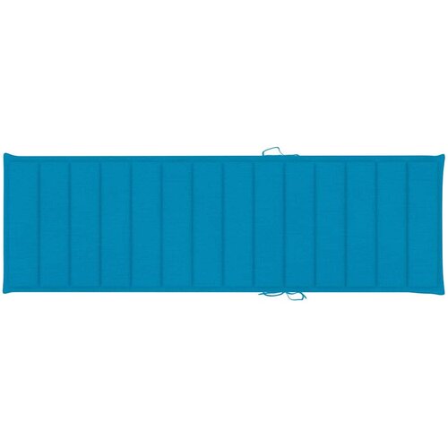  Vrtna ležaljka za sunčanje s jastukom masivno bagremovo drvo Plava 200 x 63 x 85 cm Slike